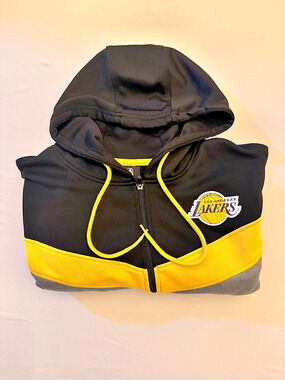 NFL Team Apparel Los Angeles Lakers Color Block Hooded Jacket Size large